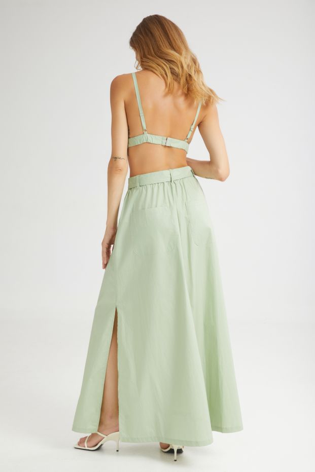 The Pistachio Skirt Khaki