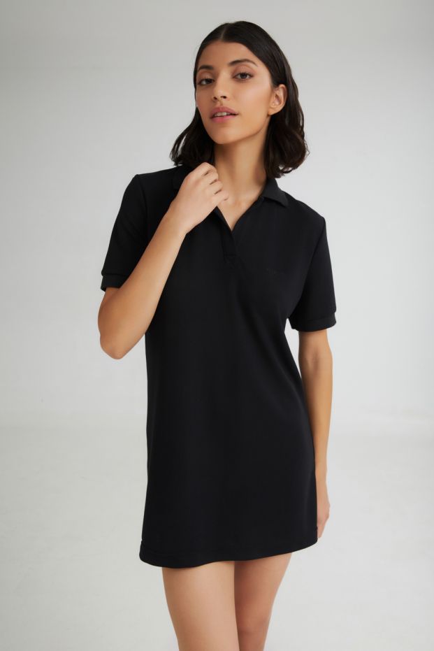 The Popsicle Polo Dress Black