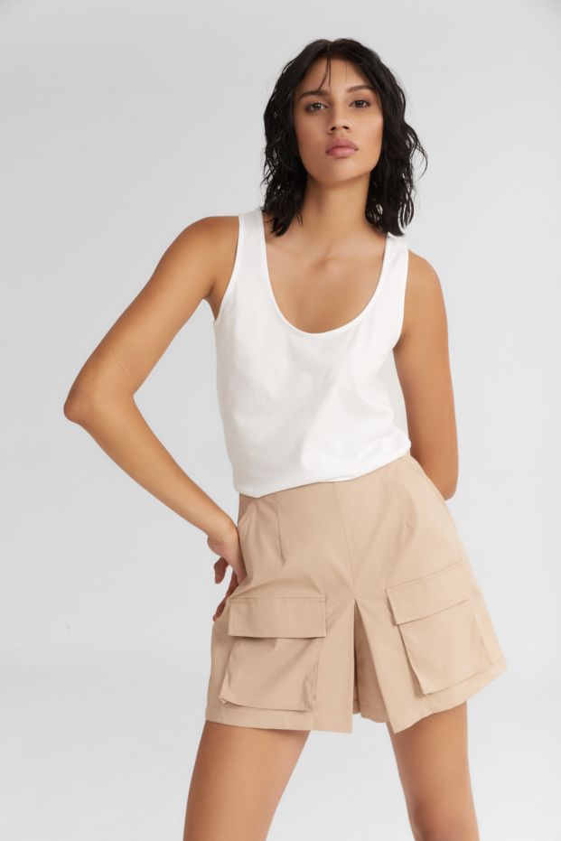 The Scoop Shorts Beige
