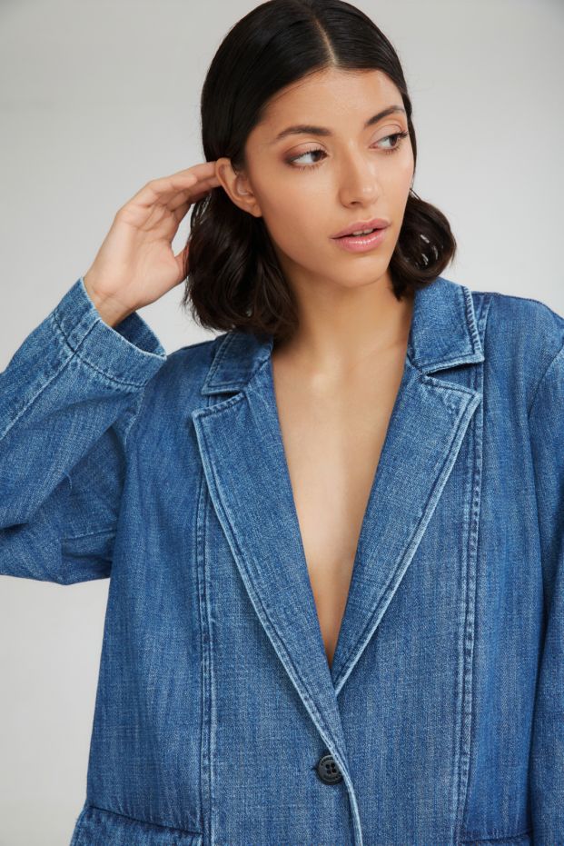 The Soft Serve Blazer Denim
