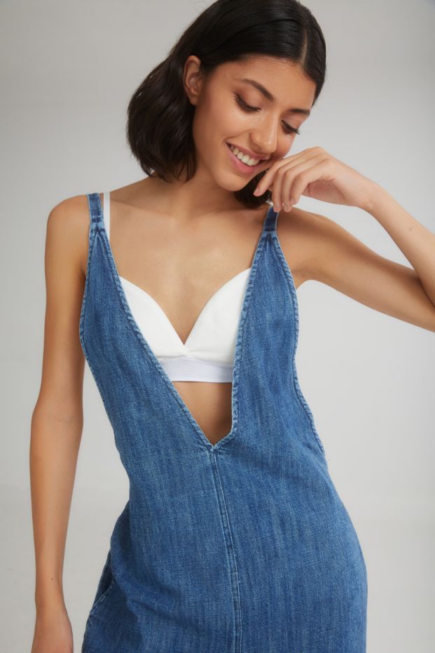 The Soft Serve Jumpsuit Denim