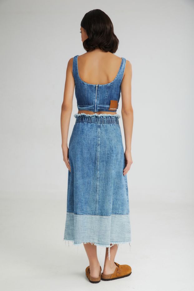 The Soft Serve Skirt Denim