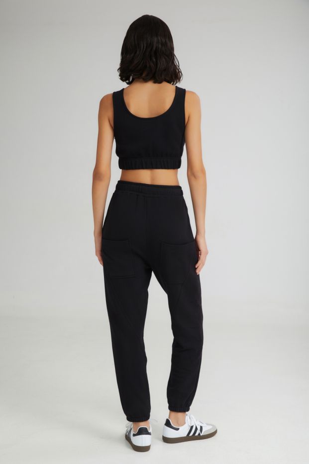 The Sorbet Cropped Top Black