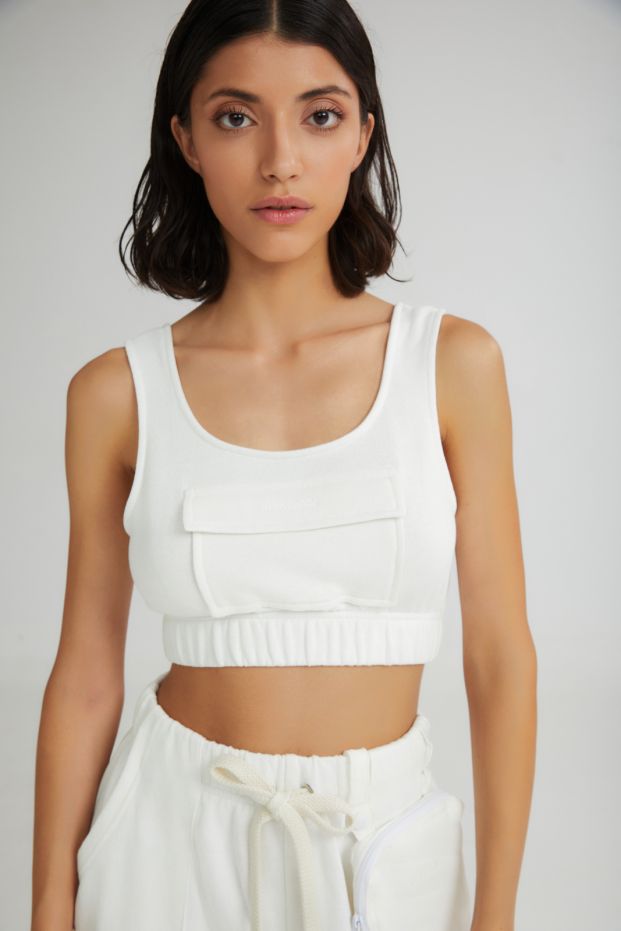The Sorbet Cropped Top White