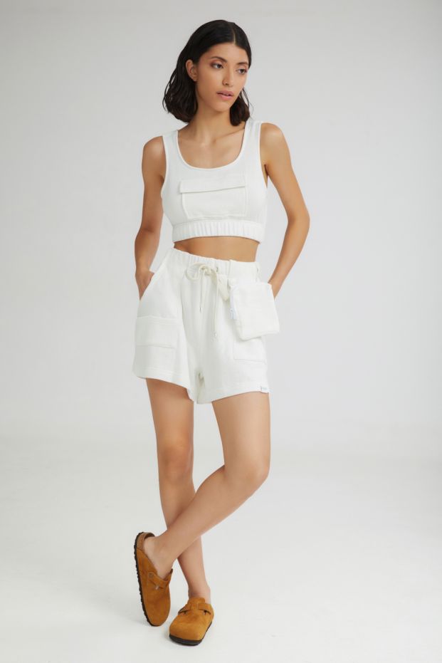 The Sorbet Cropped Top White