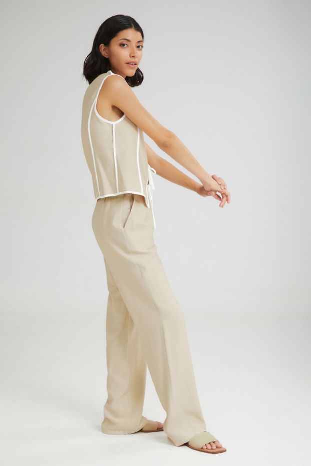 The Sundae Straight Pants Beige