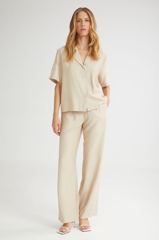 The Sundae Wide Pants Beige