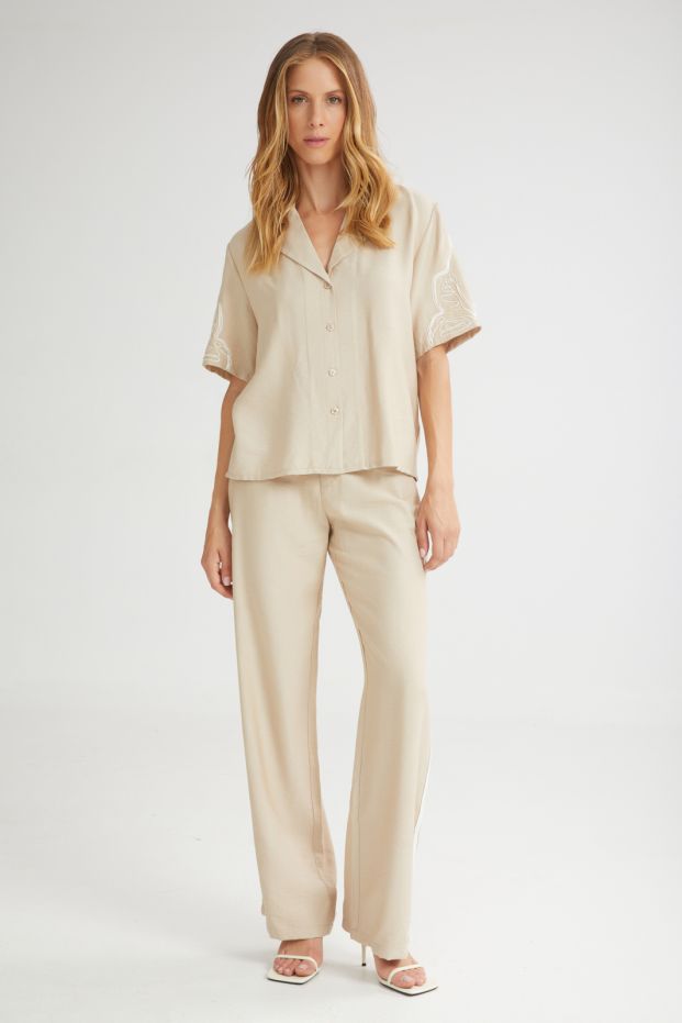 The Sundae Wide Pants Beige