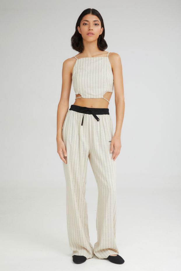 The Toppings Crop Top Beige