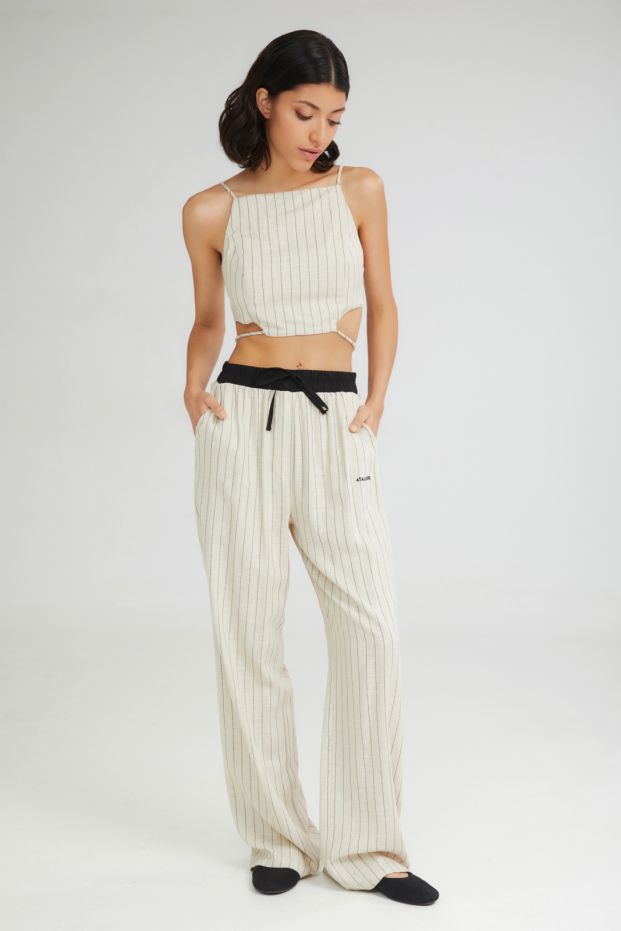 The Toppings Crop Top Beige