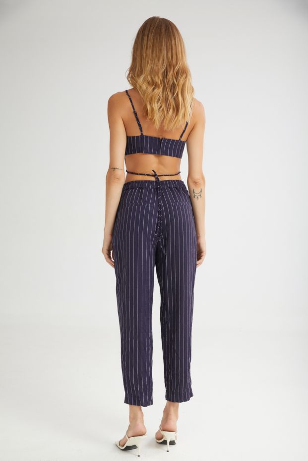 The Toppings Cropped Pants Navy