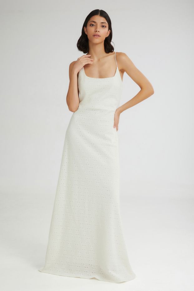 The Vanilla Drip Long Dress Beige
