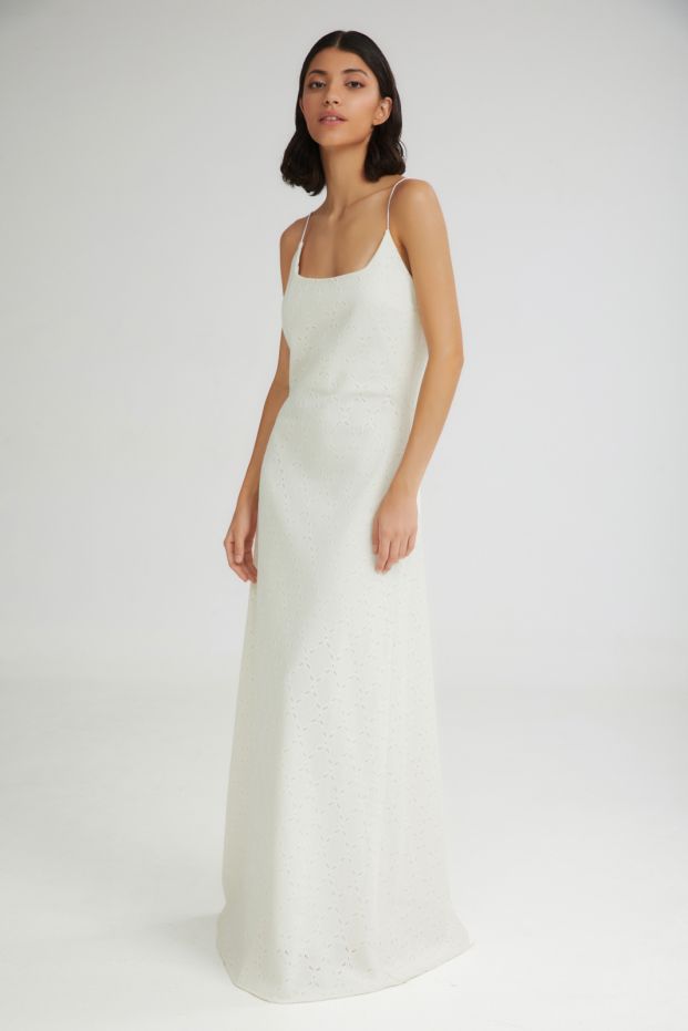 The Vanilla Drip Long Dress Beige