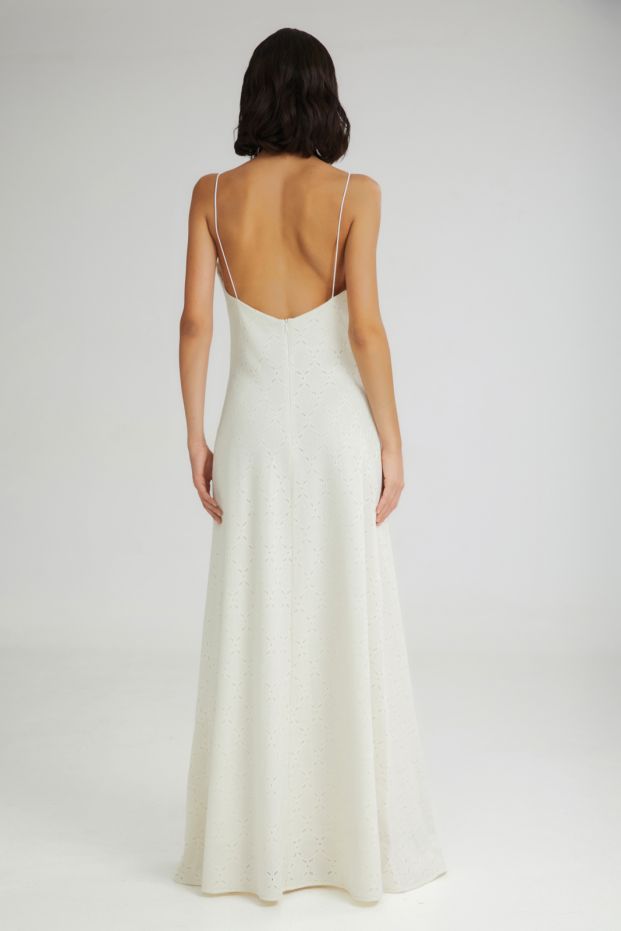 The Vanilla Drip Long Dress Beige