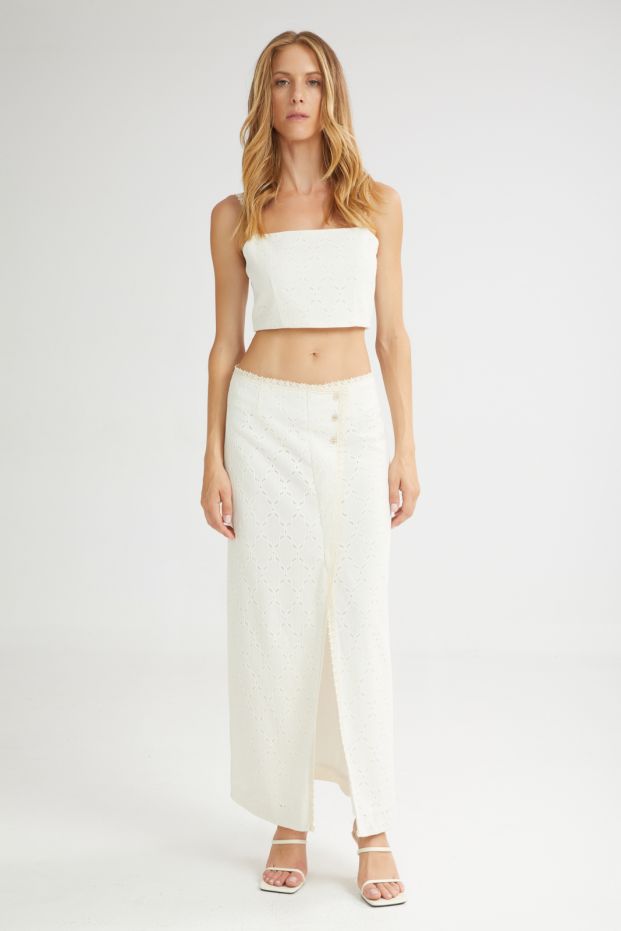 The Vanilla Drip Skirt Beige