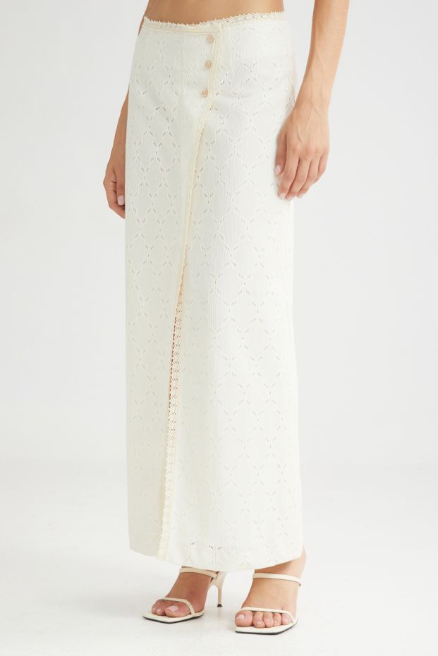 The Vanilla Drip Skirt Beige
